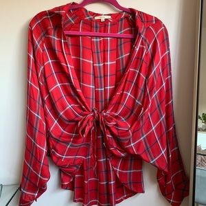 Tie Front Flannel